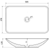 Mexen Avila countertop washbasin 58 x 37 cm, matte black - 21115585