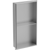 Mexen X-Wall-NR recessed shelf with a flange and shelf 60 x 30 cm, inox - 1911603010S