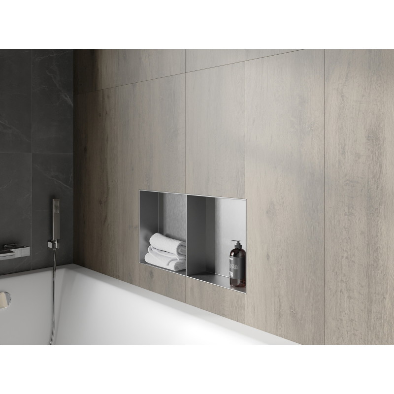 Mexen X-Wall-NR niche shelf without flange with shelf 60 x 30 cm, inox - 1911603010S