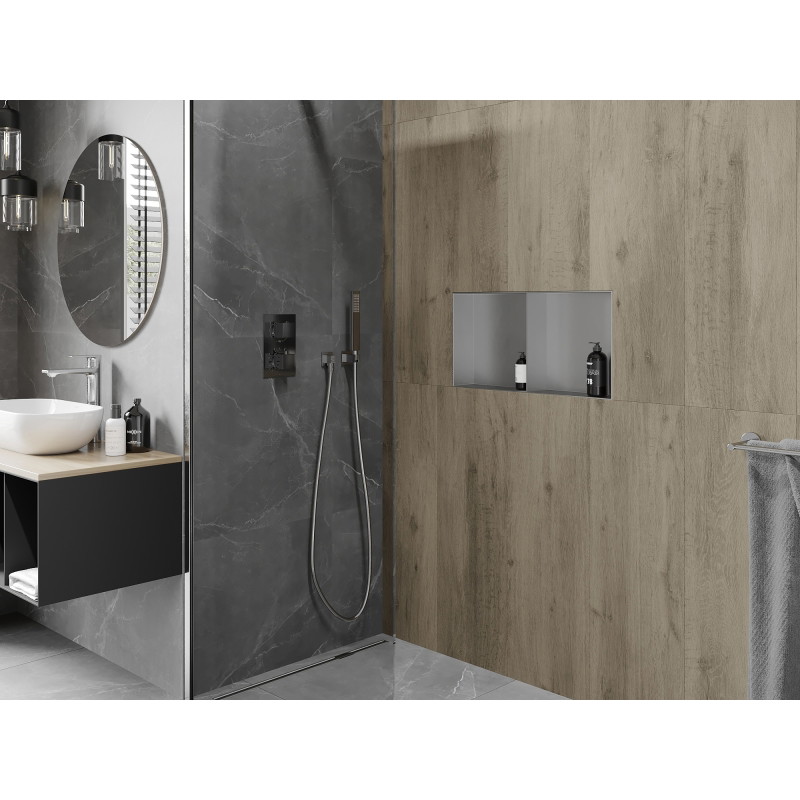Mexen X-Wall-NR niche shelf without flange with shelf 60 x 30 cm, inox - 1911603010S
