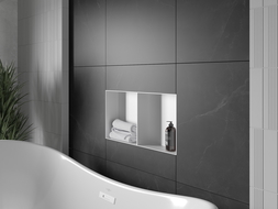 Mexen X-Wall-NR recessed shelf with a flange and shelf 60 x 30 cm, White - 1921603010S