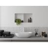 Mexen X-Wall-NR recessed shelf with a flange and shelf 60 x 30 cm, White - 1921603010S