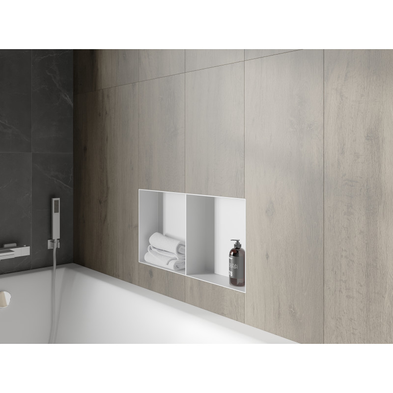 Mexen X-Wall-NR recessed shelf without flange with shelf 60 x 30 cm, white - 1921603010S