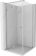 Mexen Mist-F folding left shower cabin 120 x 120 cm, transparent, chrome - 8A6T-120-120-01-00-L