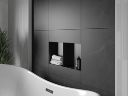 Mexen X-Wall-NR recessed shelf without flange with shelf 60 x 30 cm, black - 1971603010S