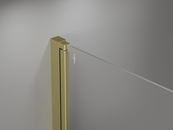 Mexen Mist-F 60 cm, Right Folding Shower Door, Transparent, Brushed Gold - 8A6-060-000-55-00-P