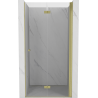 Mexen Mist-F folding shower door right 95 cm, transparent, brushed gold - 8A6-095-000-55-00-P