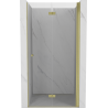 Mexen Mist-F folding shower door right 120 cm, transparent, brushed gold - 8A6-120-000-55-00-P