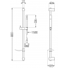 Mexen DF70 sliding shower set, Rose gold - 785704582-60