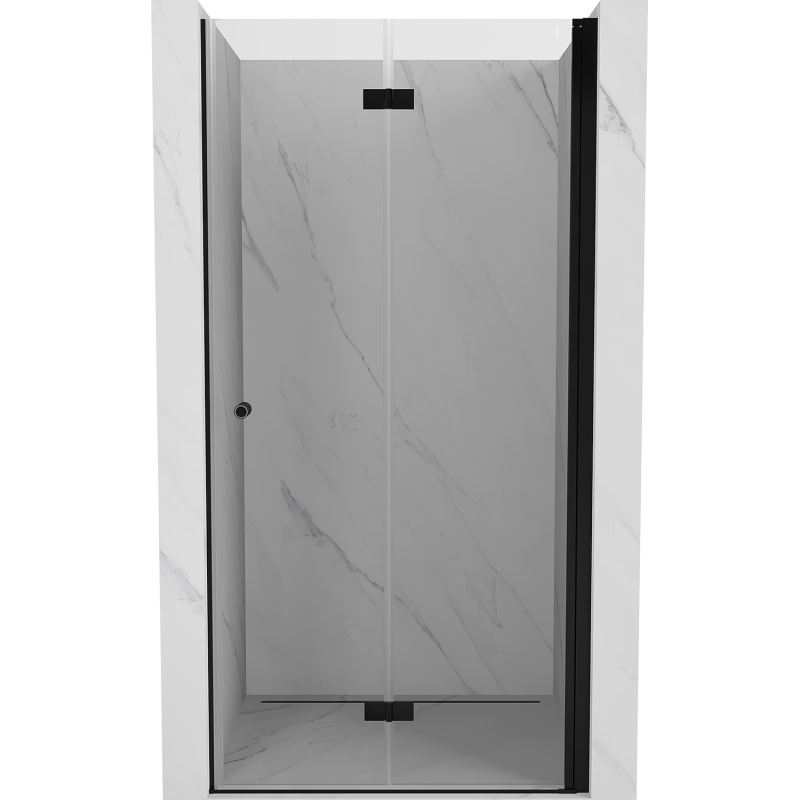 Mexen Mist-F folding shower door right 85 cm, transparent, black - 8A6-085-000-70-00-P