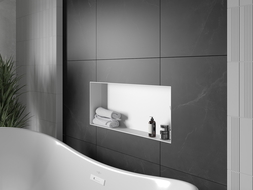 Mexen X-Wall-NR recessed shelf without a flange 75 x 30 cm, White - 1921753010