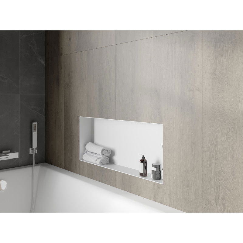 Mexen X-Wall-NR Recessed Shelf Without Flange 75 x 30 cm, White - 1921753010