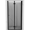 Mexen Mist-F right folding shower door 70 cm, black frame, black - 8A6-070-000-70-70-P