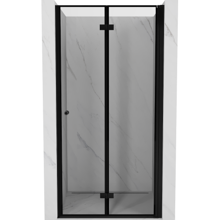 Mexen Mist-F right folding shower door 75 cm, black frame, black - 8A6-075-000-70-70-P