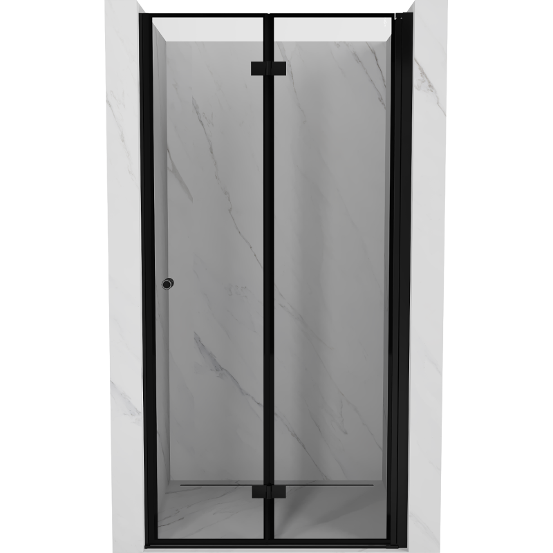 Mexen Mist-F folding shower door right 100 cm, black frame, black - 8A6-100-000-70-70-P