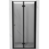 Mexen Mist-F folding shower door right 100 cm, black frame, black - 8A6-100-000-70-70-P