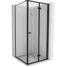 Mexen Mist-F folding shower cabin right 70 x 70 cm, black frame, black - 8A6T-070-070-70-70-P