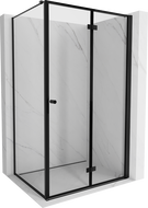 Mexen Mist-F folding shower cabin right 75 x 70 cm, black frame, black - 8A6T-075-070-70-70-P
