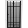 Mexen Mist-F folding shower door right 80 cm, black grid, black - 8A6-080-000-70-77-P