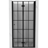 Mexen Mist-F folding shower doors right 80 cm, black grid, black - 8A6-080-000-70-77-P