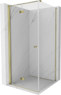 Mexen Mist-F T folding shower cabin left 100 x 100 cm, transparent, gold - 8A6T-100-100-50-00-L