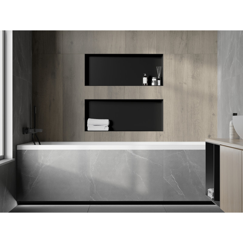 Mexen X-Wall-NR recess shelf without flange 75 x 30 cm, black - 1971753010