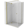 Mexen Mist-F folding shower enclosure left 110 x 90 cm, transparent, gold - 8A6T-110-090-50-00-L