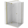 Mexen Mist-F Folding Shower Cabin Left 70 x 100 cm, Transparent, Gold - 8A6T-070-100-50-00-L