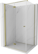 Mexen Mist-F T folding shower enclosure left 70 x 100 cm, transparent, gold - 8A6T-070-100-50-00-L