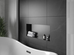 Mexen X-Wall-NR niche shelf without flange 75 x 30 cm, black - 1971753010