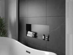 Mexen X-Wall-NR recessed shelf without a flange 75 x 30 cm, Black - 1971753010