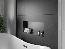 Mexen X-Wall-NR recessed shelf without flange 75 x 30 cm, black - 1971753010