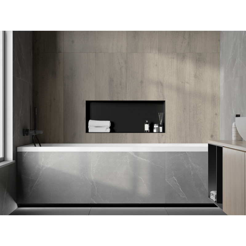 Mexen X-Wall-NR recess shelf without flange 75 x 30 cm, black - 1971753010