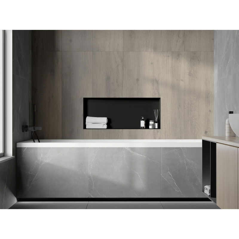 Mexen X-Wall-NR recessed shelf without flange 75 x 30 cm, black - 1971753010