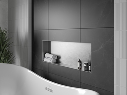 Mexen X-Wall-NR recessed shelf without a flange 90 x 30 cm, inox - 1911903010