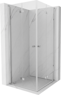 Mexen Mist-F Duo folding shower cabin 100 x 100 cm, transparent, chrome - 8A6-100L-100P-01-00