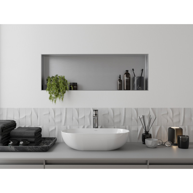 Mexen X-Wall-NR niche shelf without flange 90 x 30 cm, inox - 1911903010