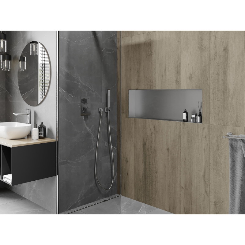 Mexen X-Wall-NR niche shelf without flange 90 x 30 cm, inox - 1911903010