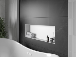 Mexen X-Wall-NR recessed shelf without a flange 90 x 30 cm, White - 1921903010