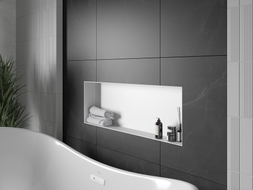 Mexen X-Wall-NR recessed shelf without flange 90 x 30 cm, white - 1921903010