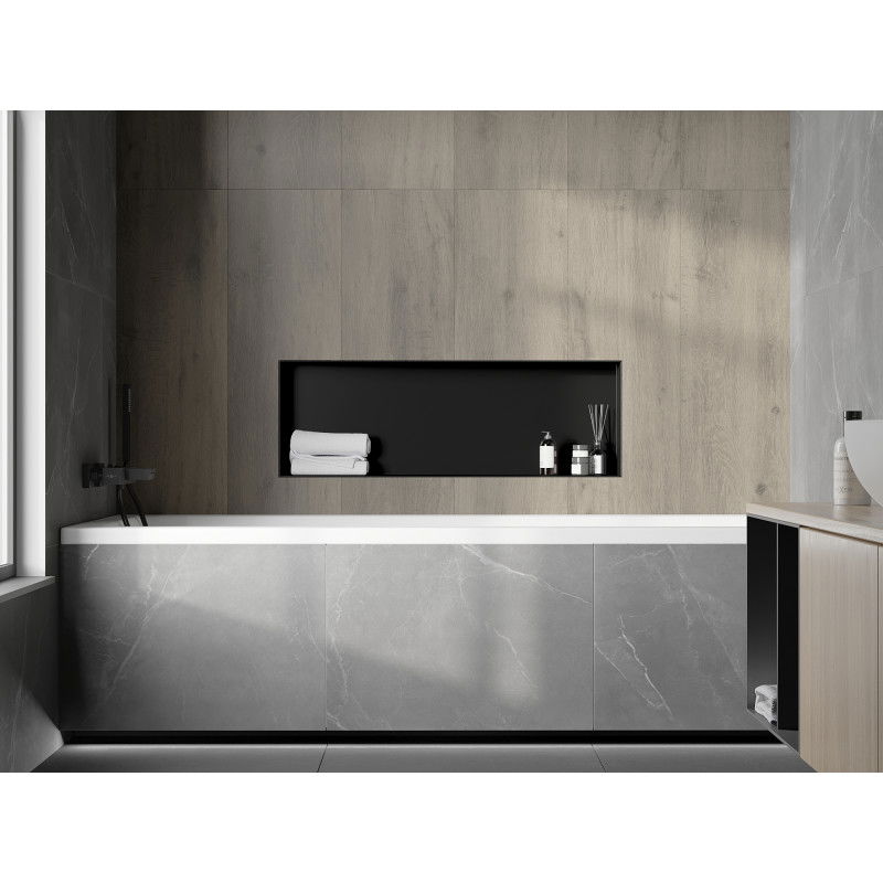 Mexen X-Wall-NR recessed shelf without flange 90 x 30 cm, black - 1971903010