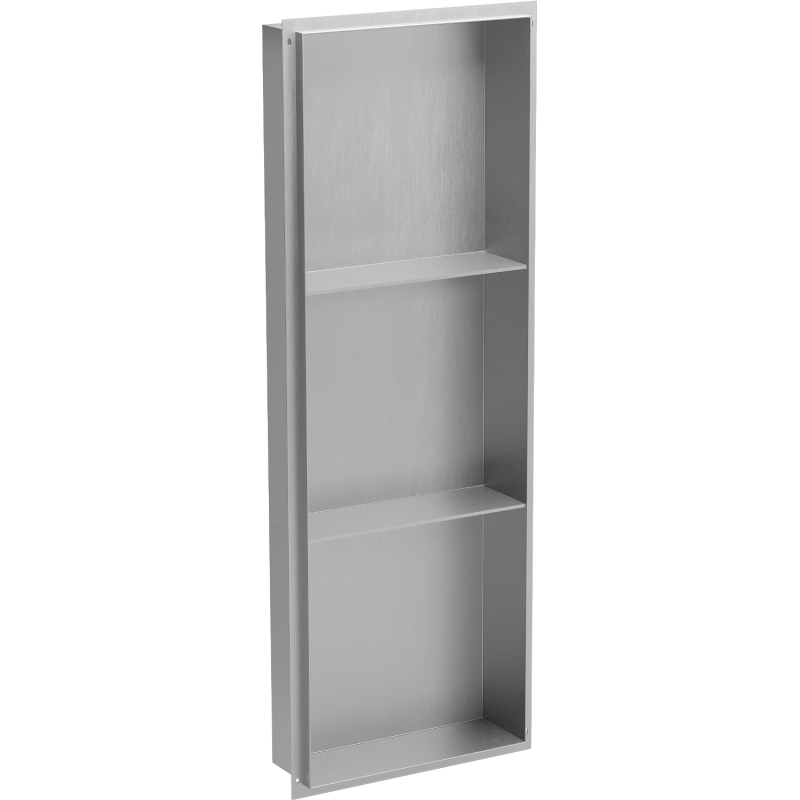 Mexen X-Wall-NR recessed shelf with a flange and shelf 90 x 30 cm, inox - 1911903010S