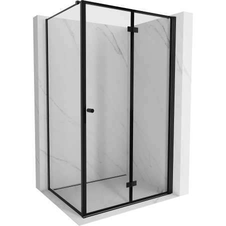 Mexen Mist-F folding shower cabin right 120 x 80 cm, black frame, black - 8A6T-120-080-70-70-P