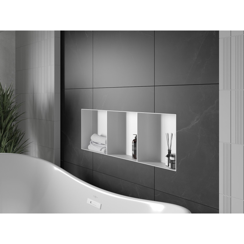 Mexen X-Wall-NR niche shelf without flange with shelf 90 x 30 cm, white - 1921903010S