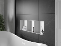 Mexen X-Wall-NR recessed shelf with a flange and shelf 90 x 30 cm, White - 1921903010S