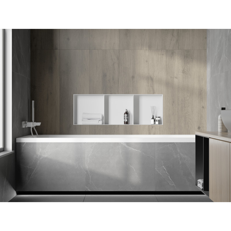 Mexen X-Wall-NR flush-mounted shelf without flange with shelf 90 x 30 cm, white - 1921903010S