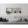 Mexen X-Wall-NR flush-mounted shelf without flange with shelf 90 x 30 cm, white - 1921903010S