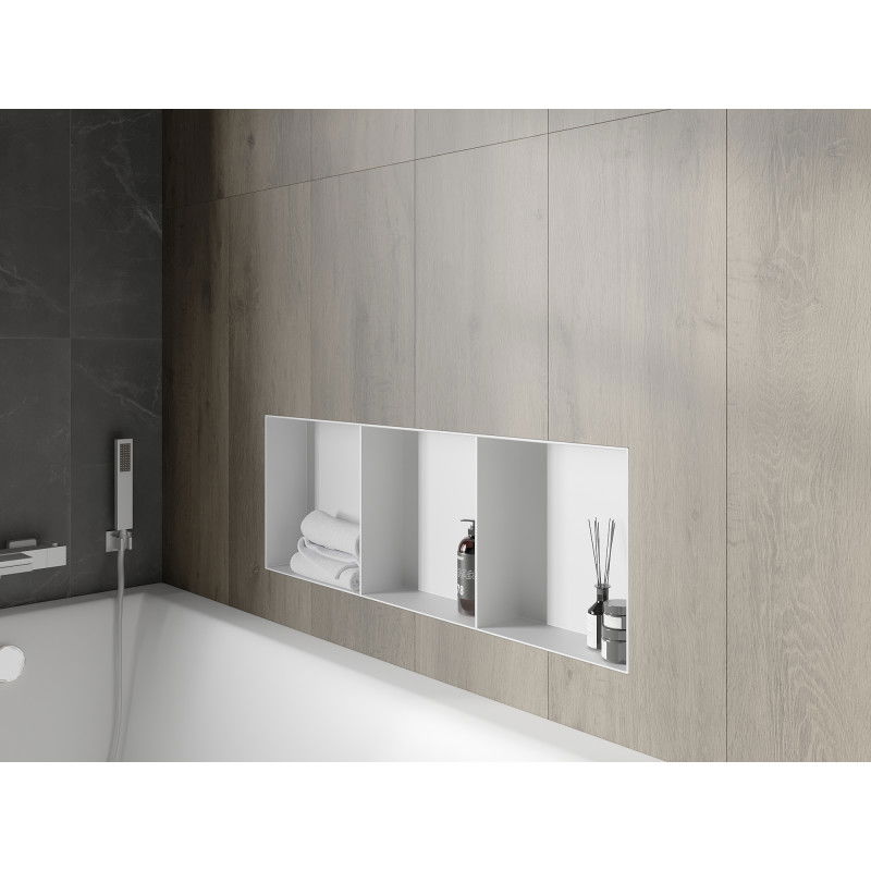 Mexen X-Wall-NR recessed shelf without flange with shelf 90 x 30 cm, white - 1921903010S