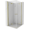 Mexen Mist-F Duo folding shower cabin 80 x 80 cm, transparent, gold - 8A6-080L-080P-50-00