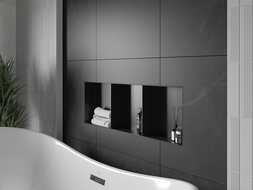 Mexen X-Wall-NR recessed shelf with a flange and shelf 90 x 30 cm, Black - 1971903010S
